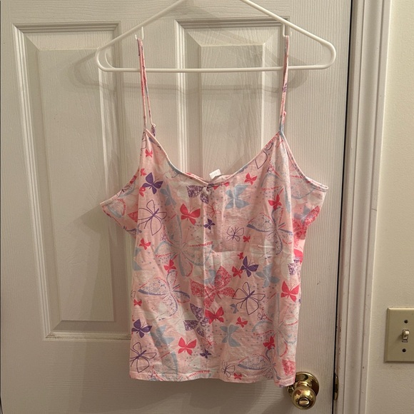 PINK by VICTORIA’S SECRET Colorful Butterfly Camisole -Spaghetti Strap Tank Top - Picture 1 of 4
